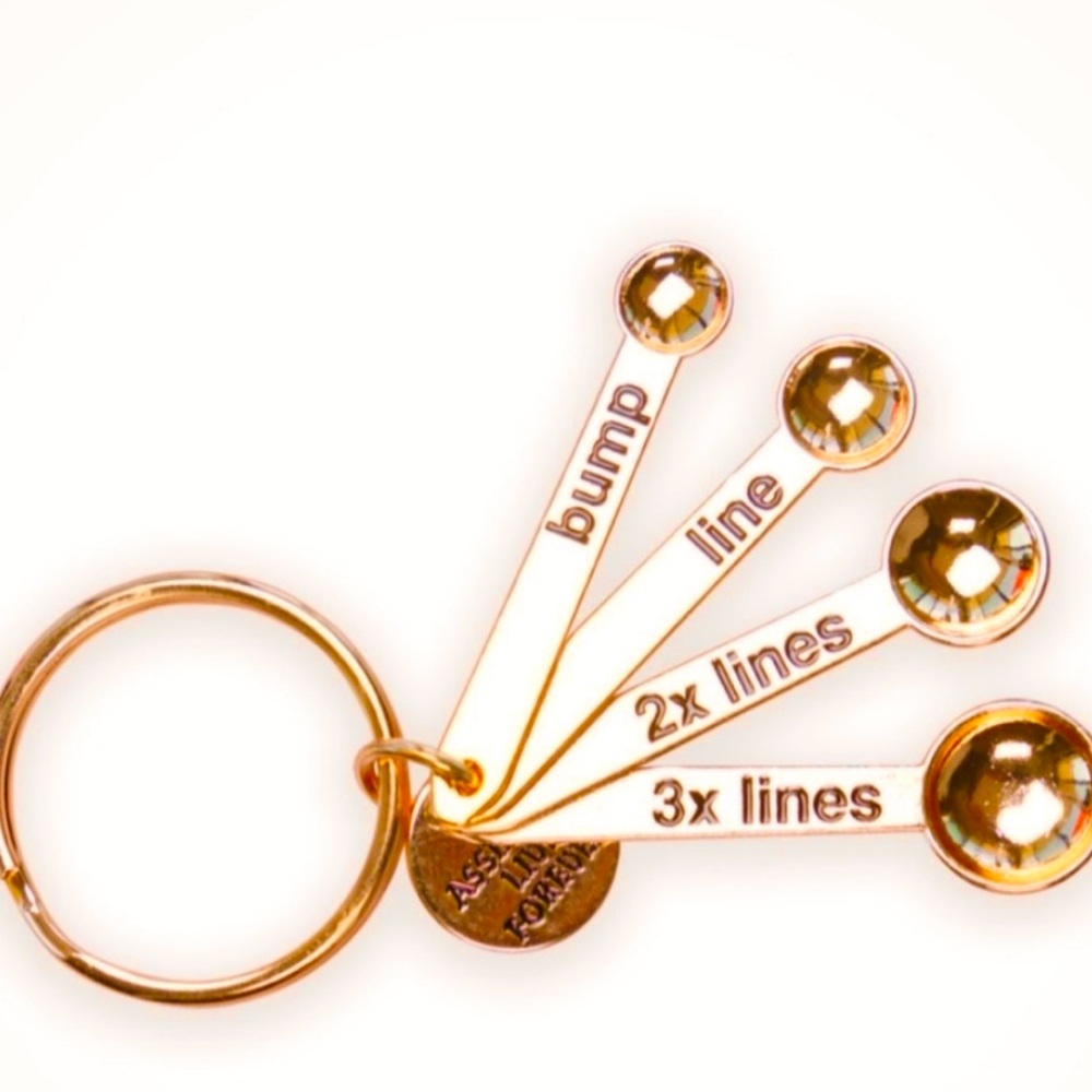 A$$HOLES LIVE FOREVER Limited Edition Rare Gold toned Keychain 4 Snif Size Party